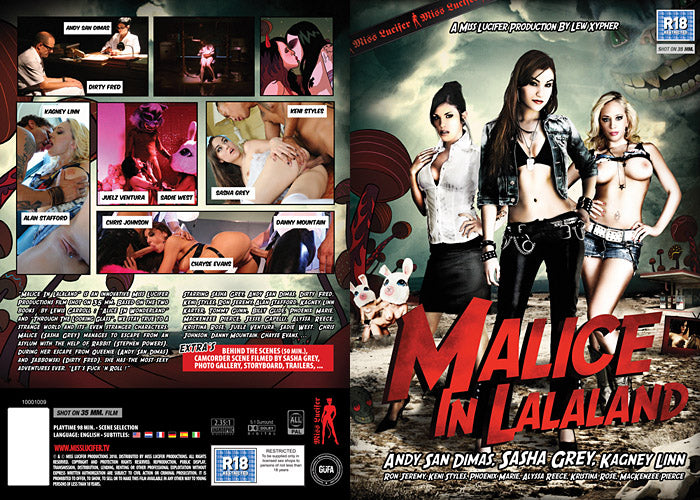 Malice in Lalaland - Vivid (Sasha Grey) Book Edition Sealed DVD (Store Credit for this title $35 New/Sealed with Fishnet Wrap, $10 Like New/Opened, Email Us)