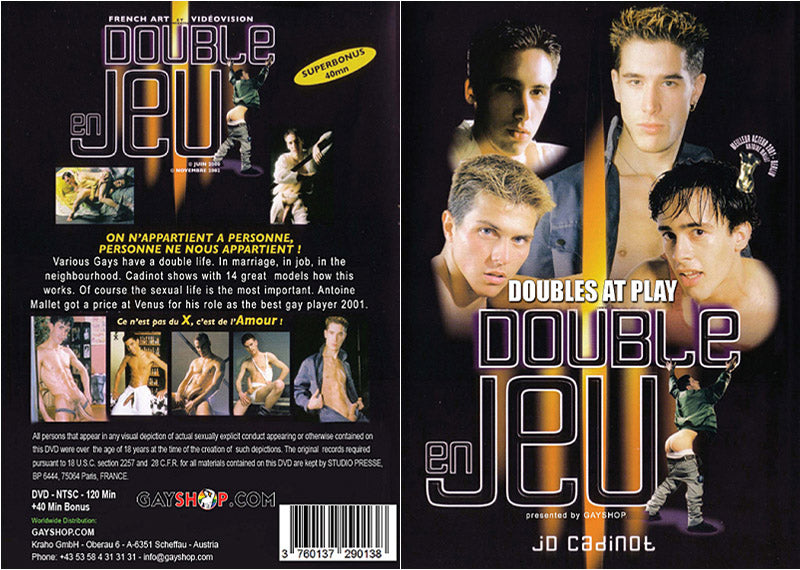 Doubles At Play (Double En Jeu) Cadinot - Classic Gay Sealed DVD Active, Still in Production