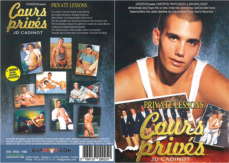 Private Lessons (Cours Prives) Cadinot - Classic Gay Sealed DVD Active, Still in Production