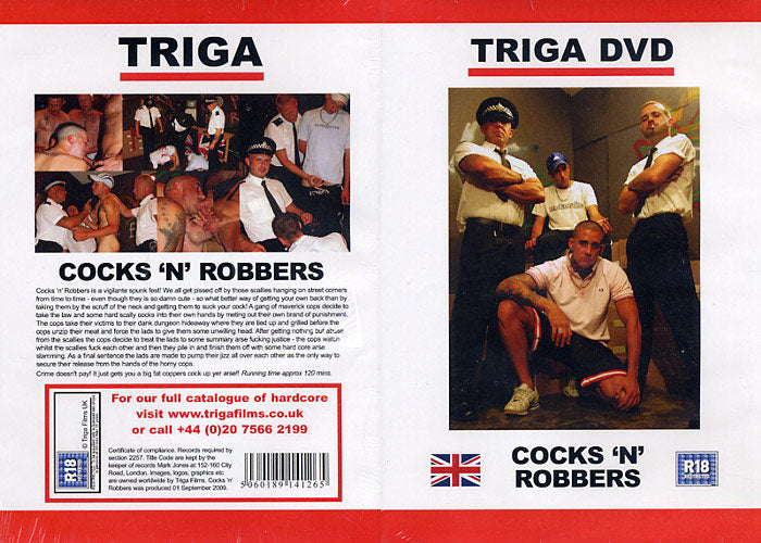 Cocks 'N' Robbers Triga Films - Gay Sealed DVD Active, Still in Production