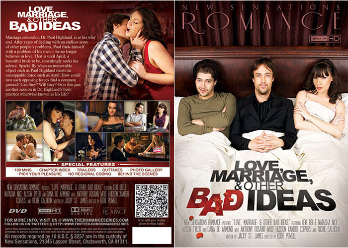 Love, Marriage & Other Bad Ideas New Sensations - Romance Recently Printed DVD in Sleeve, No Case or Artwork