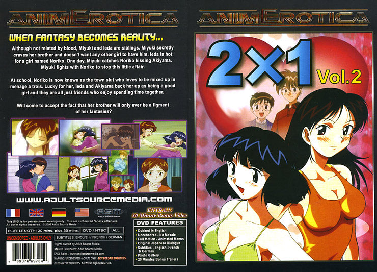 2X1 2 AnimErotica - Anime Sealed DVD