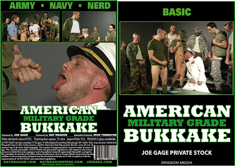 American Bukkake: Military Grade Dragon Media - Gay Sealed DVD Studio Special February