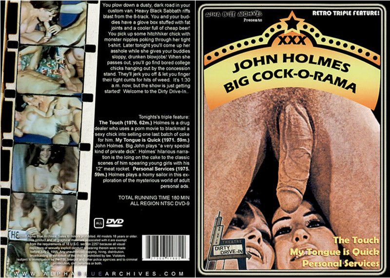 XXX John Holmes Big Cock-O-Rama Triple Feature Alpha Blue Archives Sealed DVD - Active Still in Production