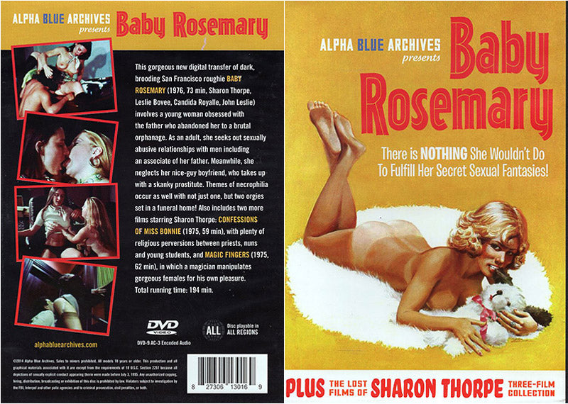 Baby Rosemary Plus The Lost Films Of Sharon Thorpe Alpha Blue Archives Sealed DVD - Active Still in Production