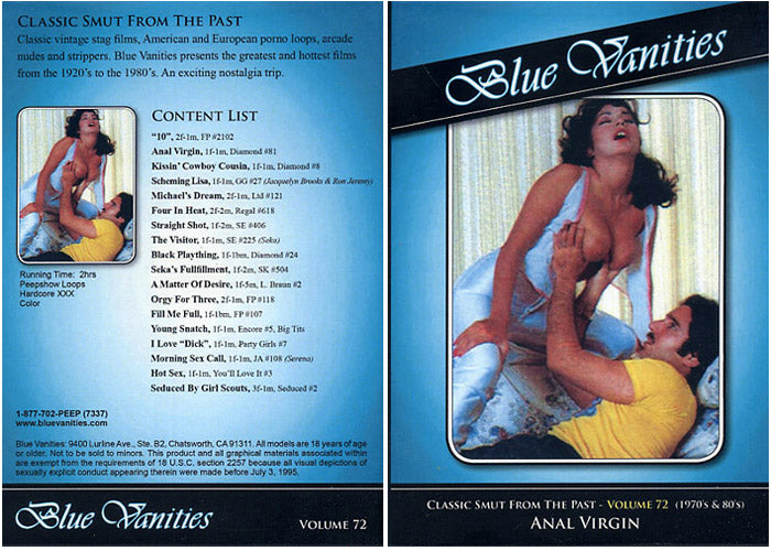 Peepshow Loops 72: 1970's & 80's Blue Vanities - Classic Sealed DVD January Special